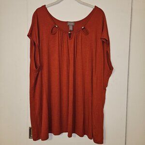 NEVER WORN Rochelli Burnt Orange Blouse (3X)